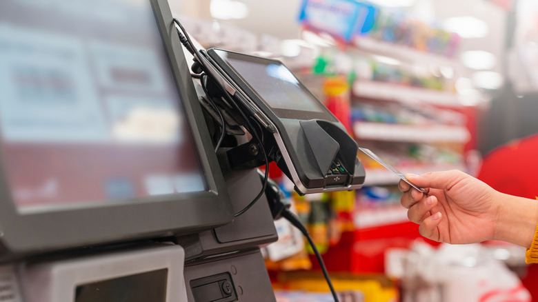 grocery store register check out