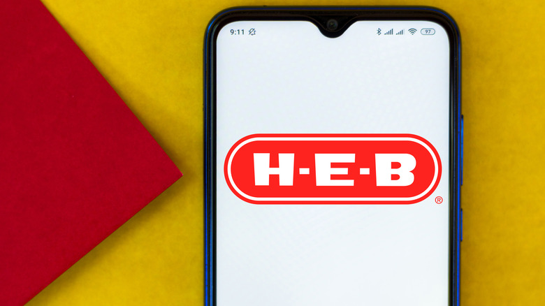 H-E-B app on phone