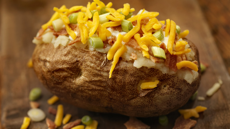 baked potato with cheese