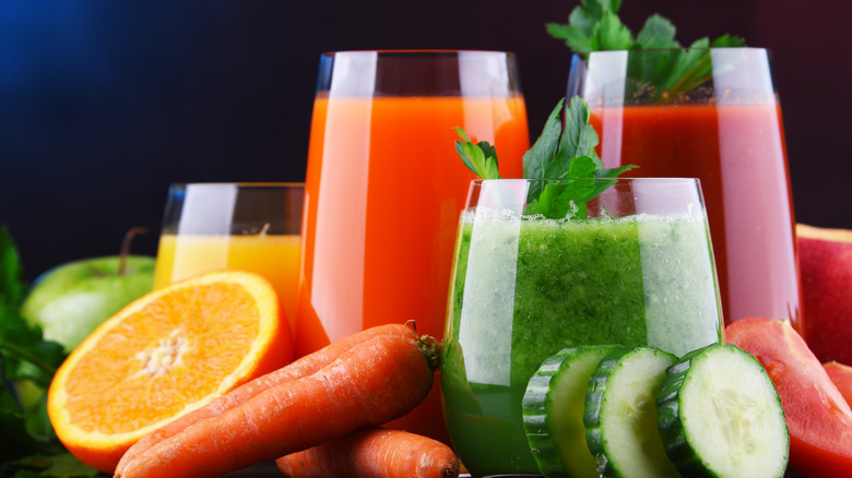 Juices with fruits and vegetables
