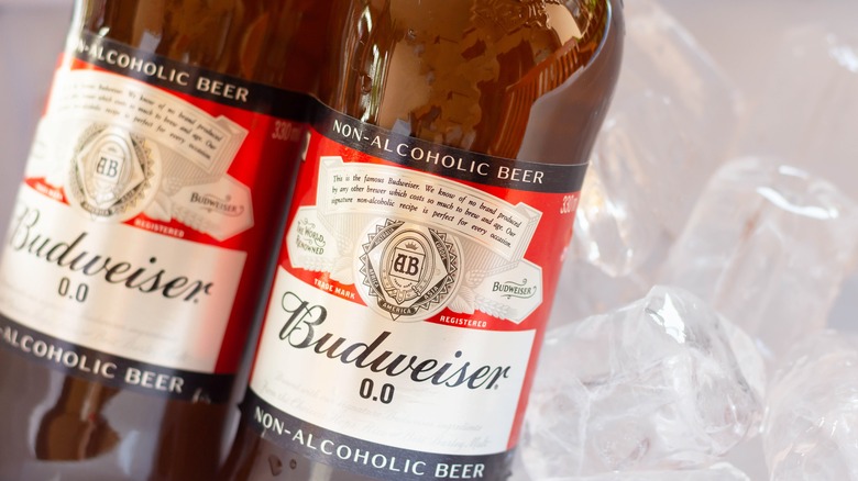 Bottles of Budweiser Zero