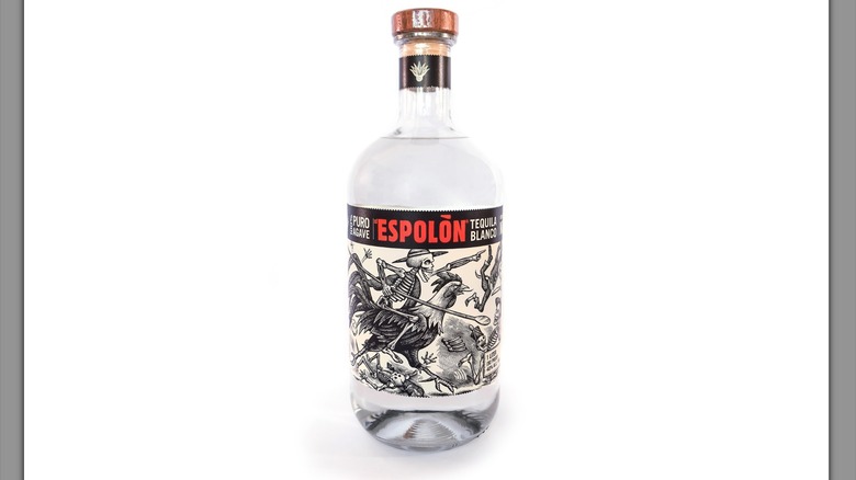 A bottle of Espolon Tequila