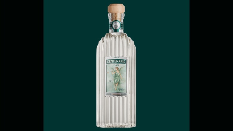 A bottle of Gran Centenario Plata tequila