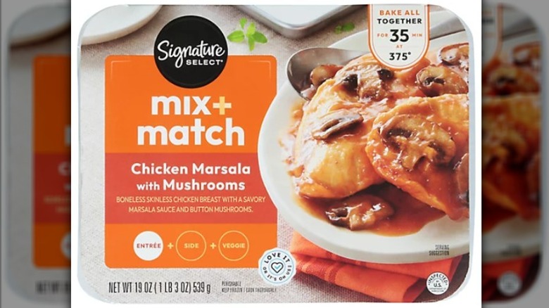 Box of Signature Select Chicken Marsala frozen meal