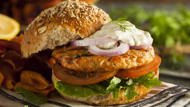 Salmon burger