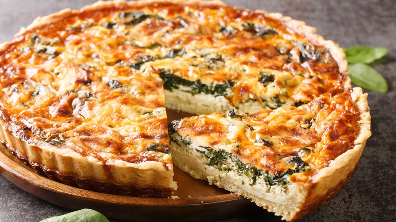 whole quiche Florentine