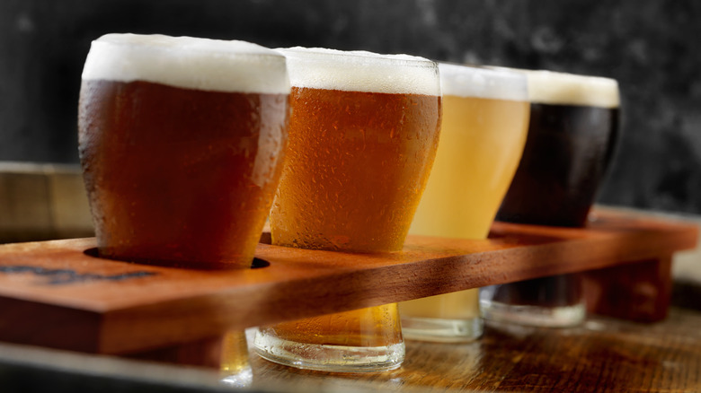 Craft beer flight