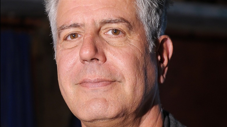 Anthony Bourdain posing 