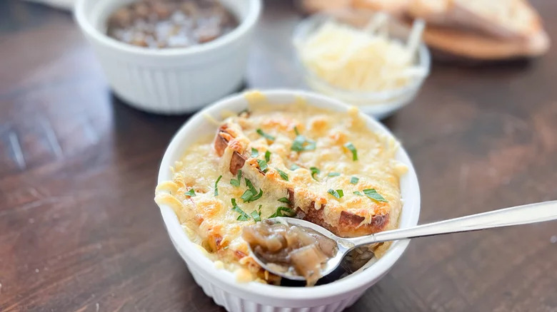 Bowl of French onion soup
