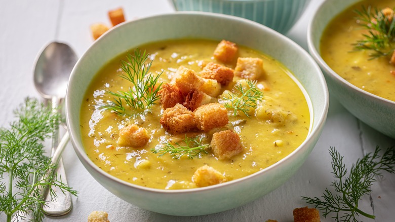 soup with croutons