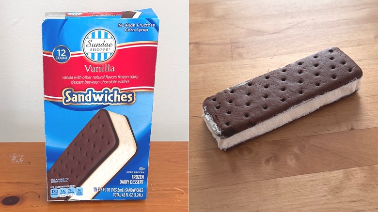 Sundae Shoppe ice cream sandwich & box
