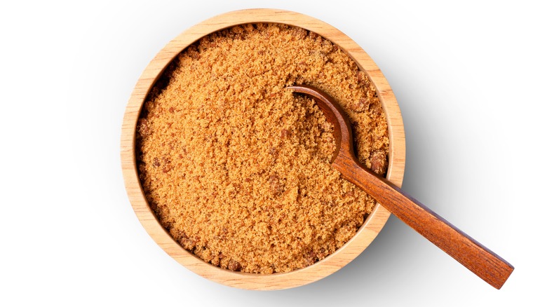 spoonfuls of unrefined brown sugar