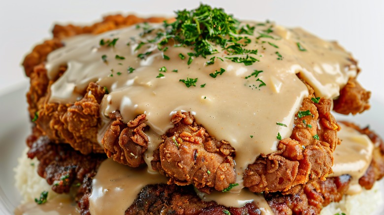 Chicken-fried steak, only one of the 13 dishes part of the oklahoma state meal