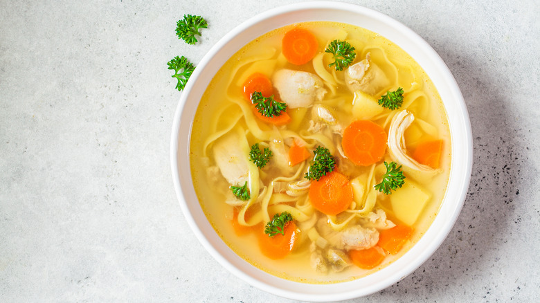 Classic chicken noodle soup