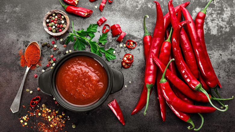 Red chili and spices
