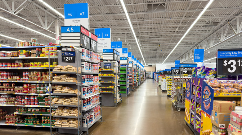 Walmart grocery aisle