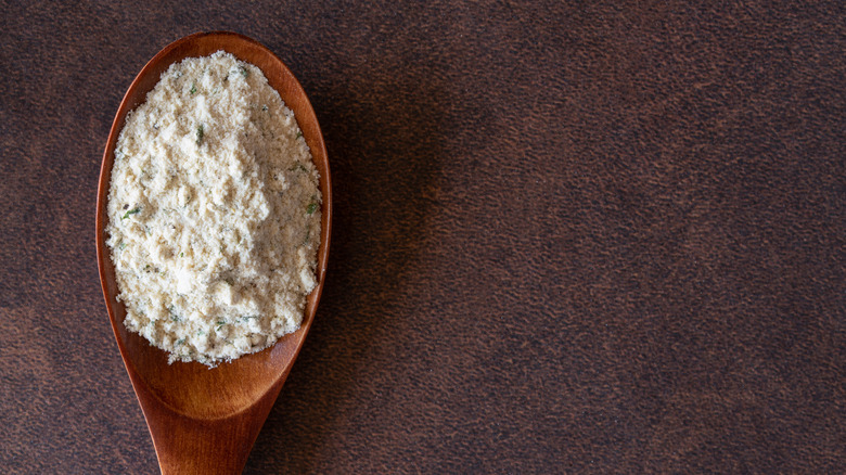 Wooden spoonful of ranch seasoning mix
