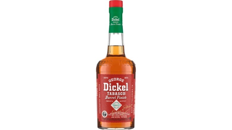 Tabasco flavored whiskey bottle