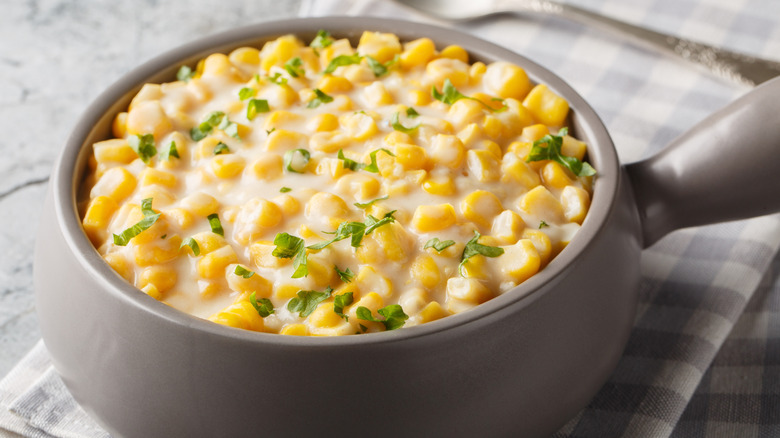 Bowl of creamed corn