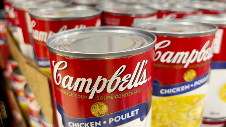 Cans of Campbell's Chicken Soup