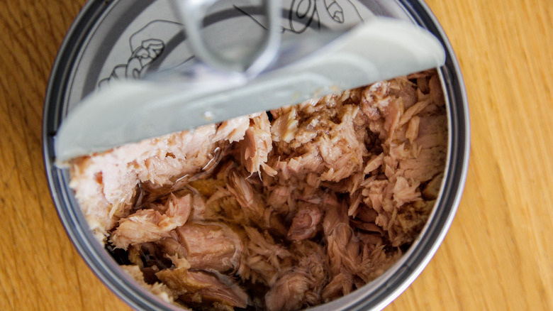 Open can of tuna