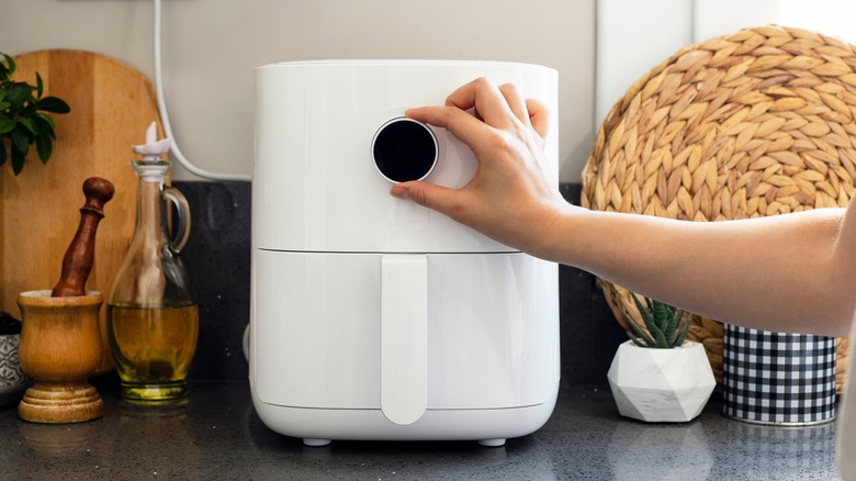 turning white air fryer knob