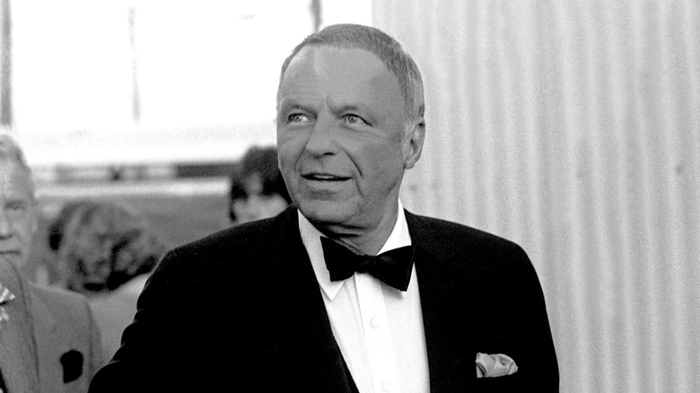 Frank Sinatra in a jacket and bow tie