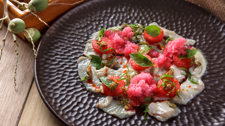 Ceviche with watermelon