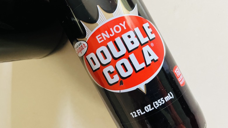 Glass bottle of cola