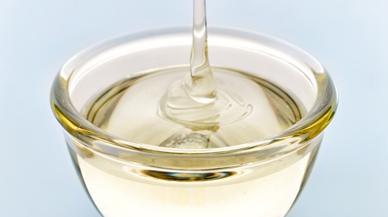 bowl of simple syrup
