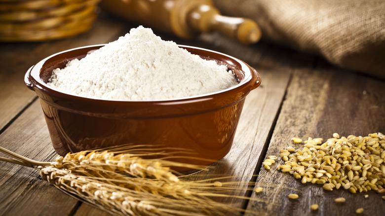 bowl of white flour