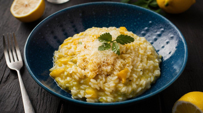 Bowl of risotto al limone