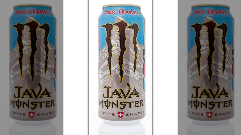 Cans of Swiss Chocolate Java Monster