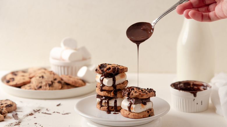 Chocolate chip cookie s'mores