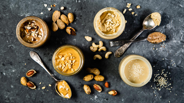 Various nut butter varieties
