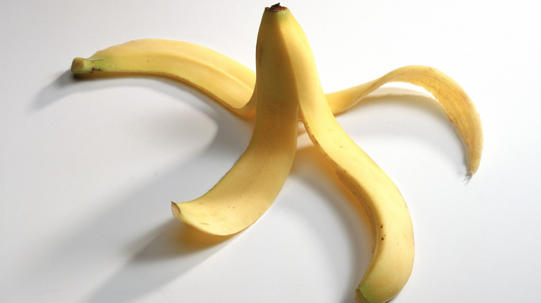 Split banana peel