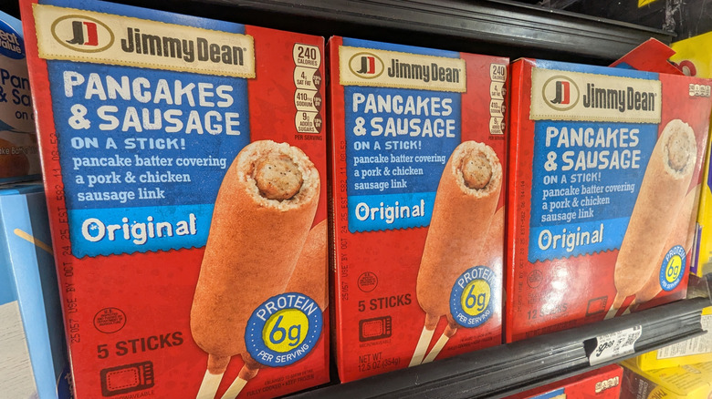 Boxes of Jimmy Dean Pancakes & Sausages On A Stick