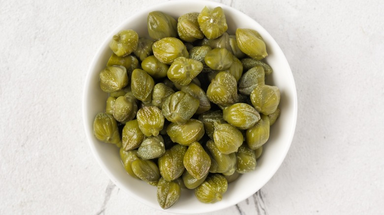 bowl of capers