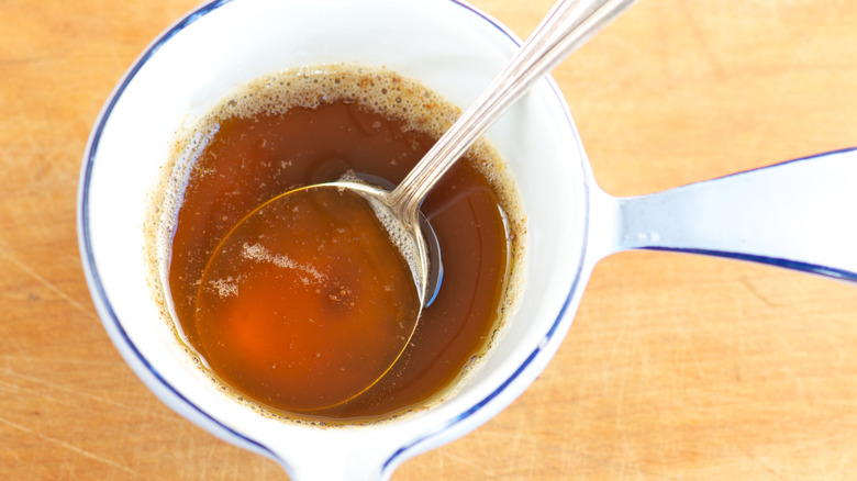 brown butter in cup