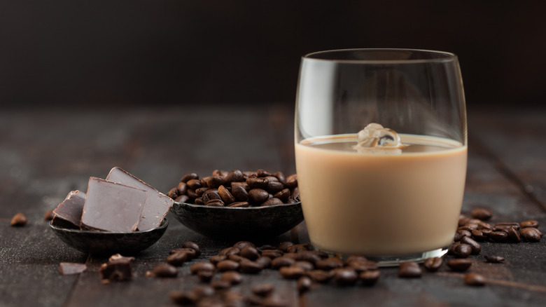 glass of cream liqueur