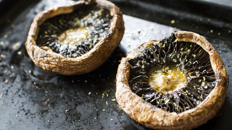 cooked portobello mushroom caps