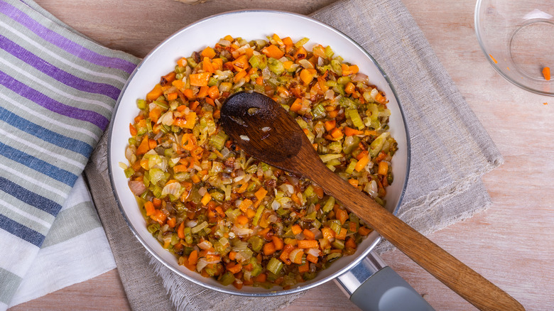 pan with soffritto