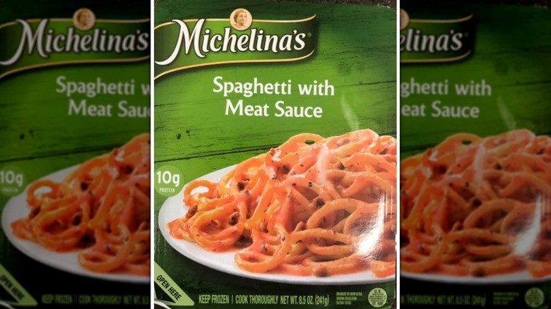 Michelina's Spaghetti with Meat Sauce label