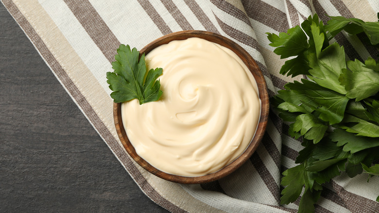 bowl of mayonnaise