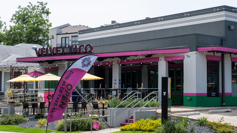 Exterior of a Velvet Taco restaurant