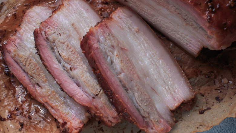 Pork belly slices