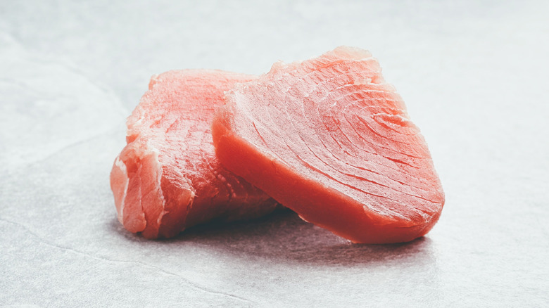 Fresh tuna steaks