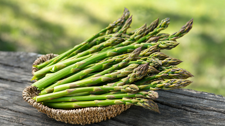 basket of asparagus