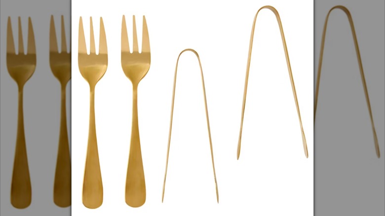 Aldi 4 Piece Charcuterie Board Tongs & Forks