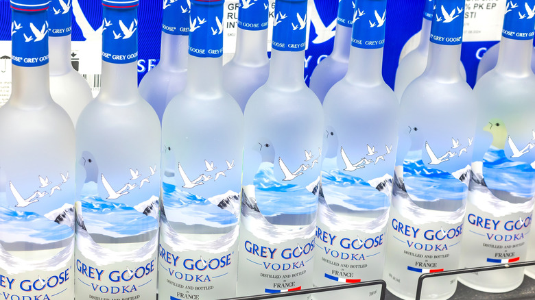 Bottles of Grey Goose vodka
